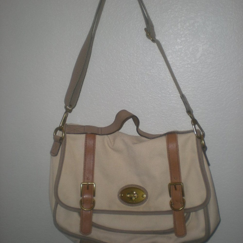 Fossil Brand Computer Electronics Book Bag Messen… - image 1